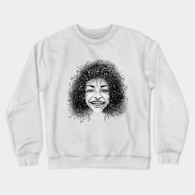 Curly Girl Crewneck Sweatshirt by ilhnklv